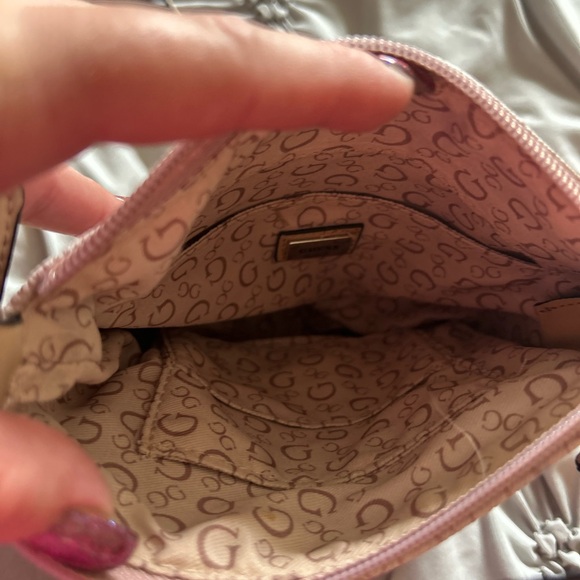 Guess Pink Metallic Crossbody Bag with Textured Finish - Picture 6 of 6